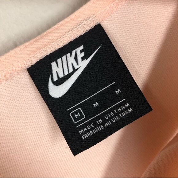 Nike Girl's Heritage Romper Coral Peach Pink French Terry Big Kids M DD2338-664 - Picture 3 of 6